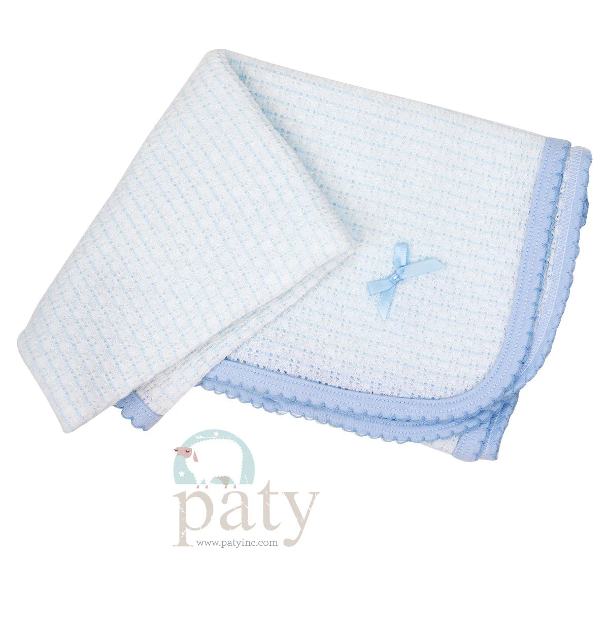 Paty Knit Receiving/Swaddle Blanket (Pinstripe)