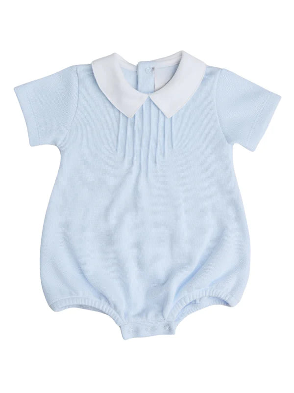 Special Knit Pointed Collar Bubble - Lt Blue