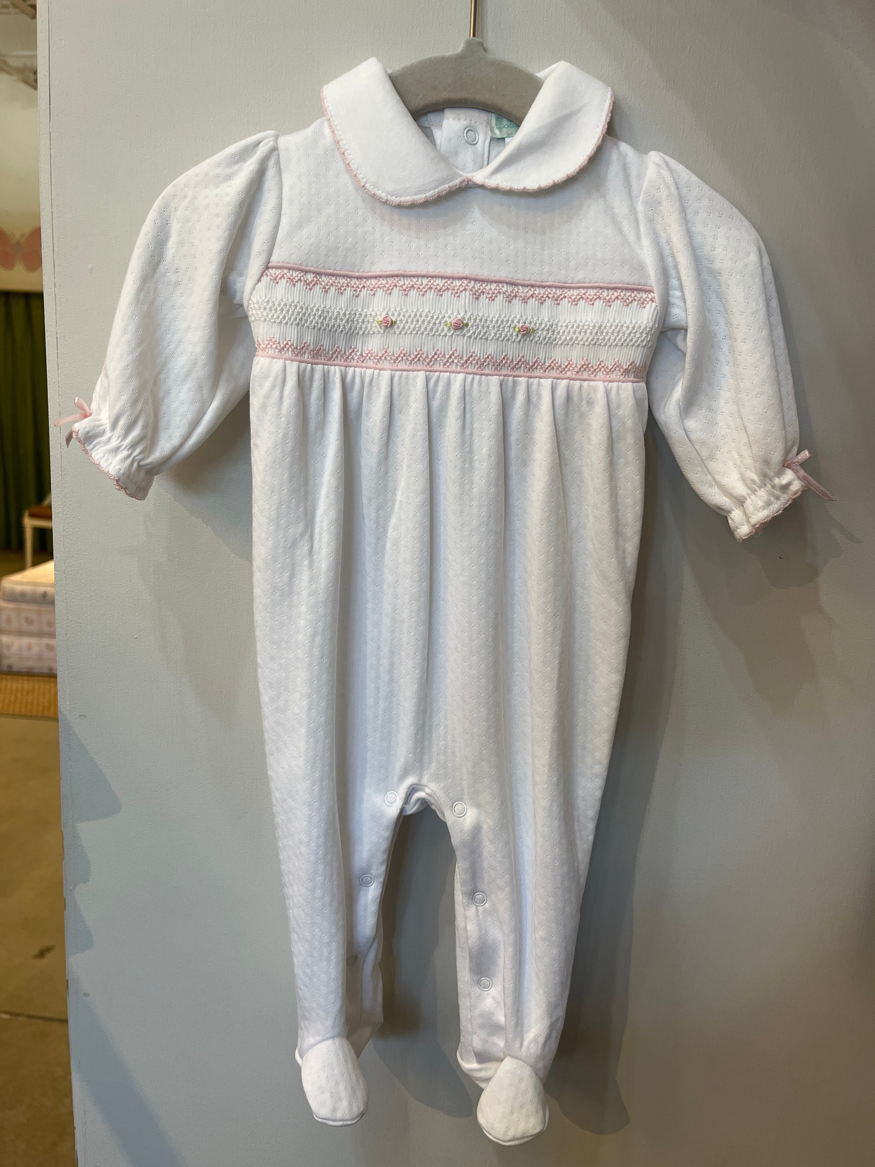 Sweet Baby Girls Jacquard Footie