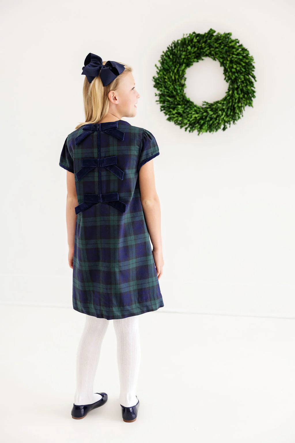 Bett's Bow Dress - Berwick Black Watch
