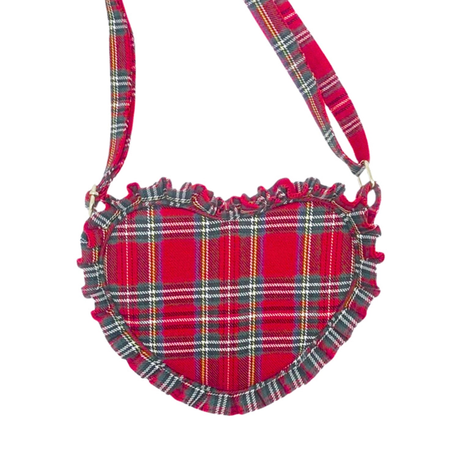 Red Plaid Heart Purse