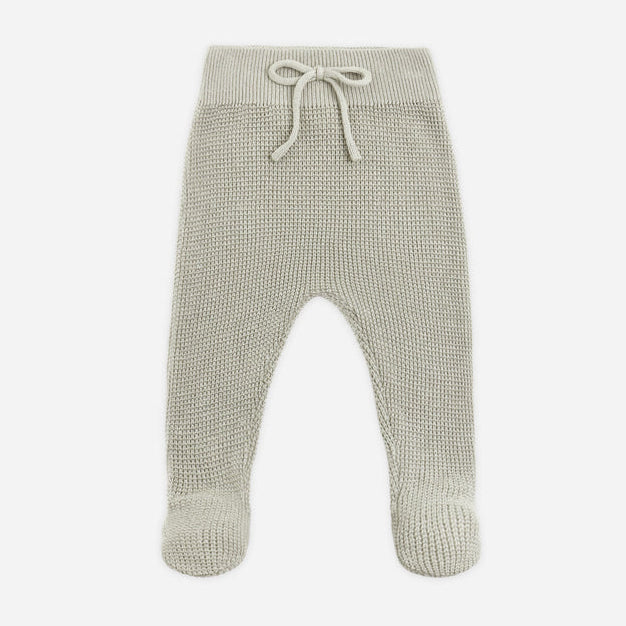 Knit Wrap Top + Footed Pant Set- Laurel