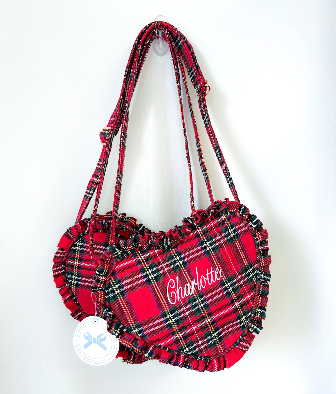 Red Plaid Heart Purse