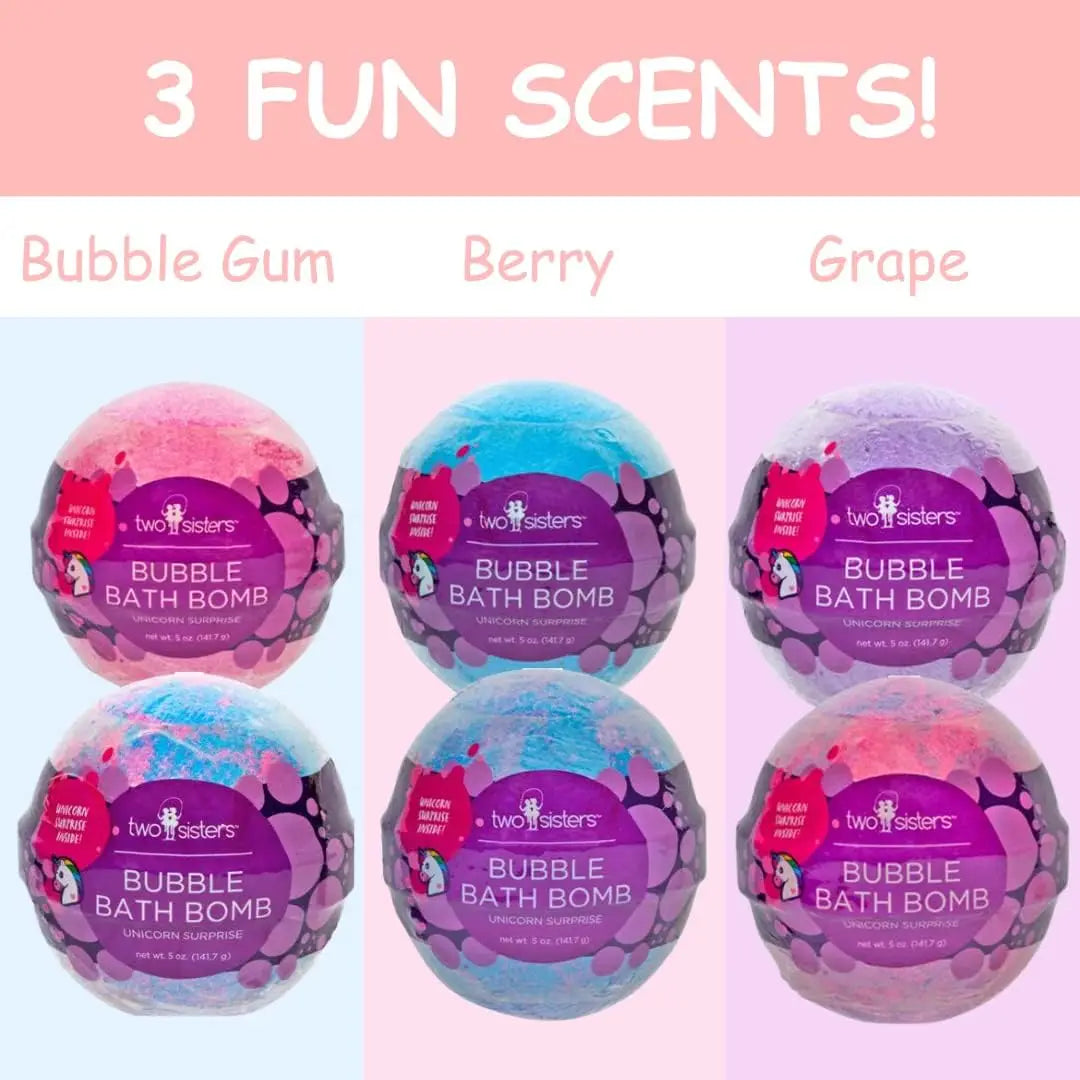 6 Unicorn Surprise Bubble Bath Bomb Set