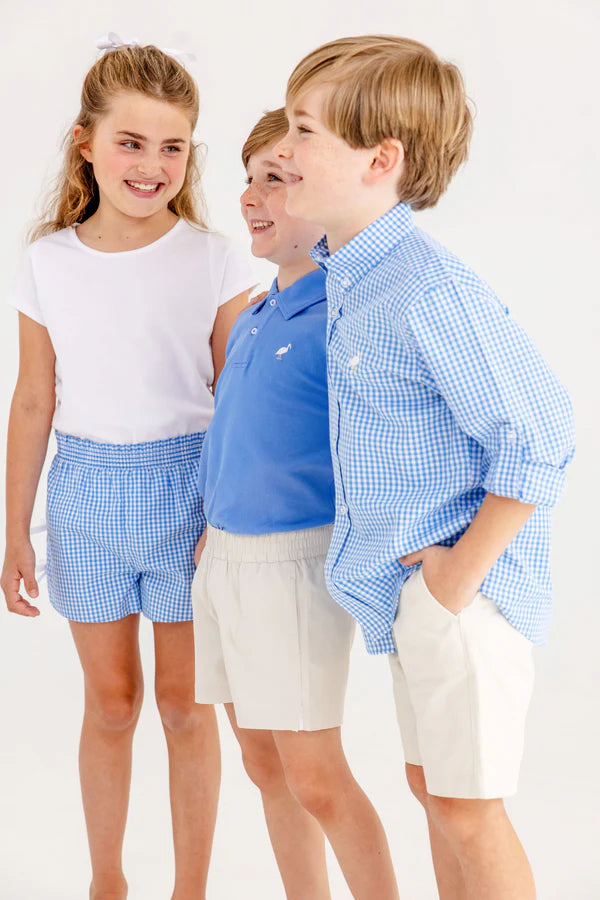 Dean's List Dress Shirt- Sunrise Blvd Blue Mini Gingham