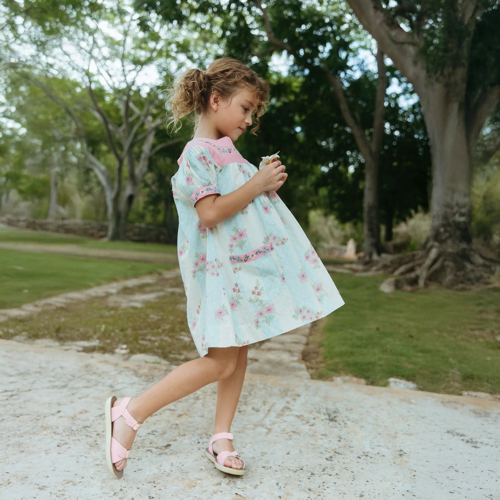 Adelle Dress- Minty Stripe