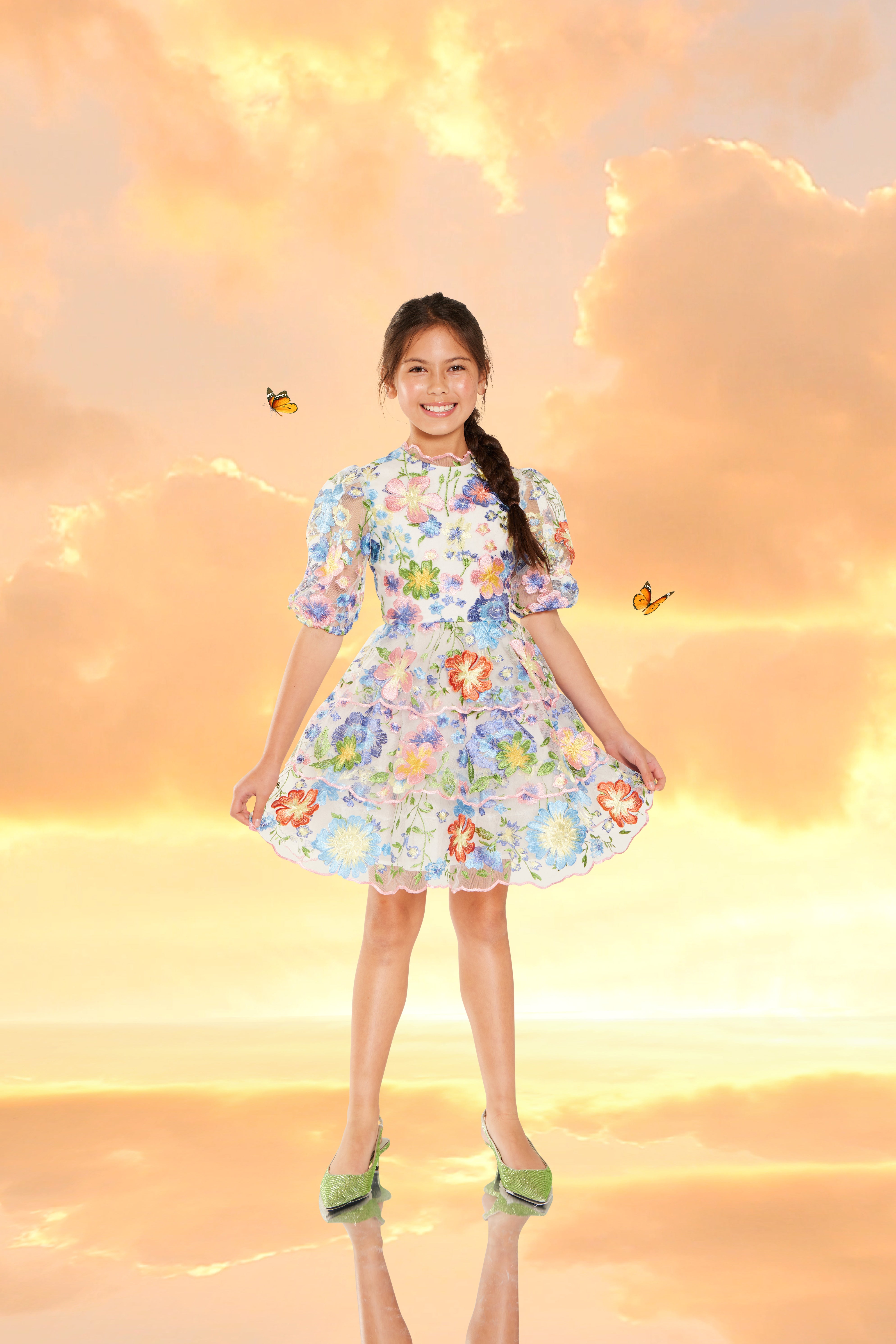 Laura Embroidered Mini Dress