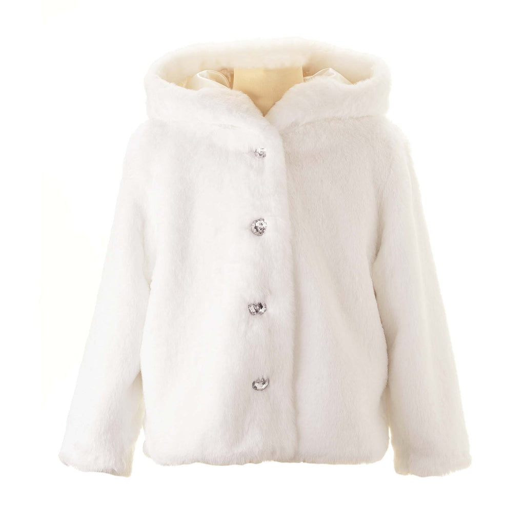 Ivory Faux Fur Short Coat