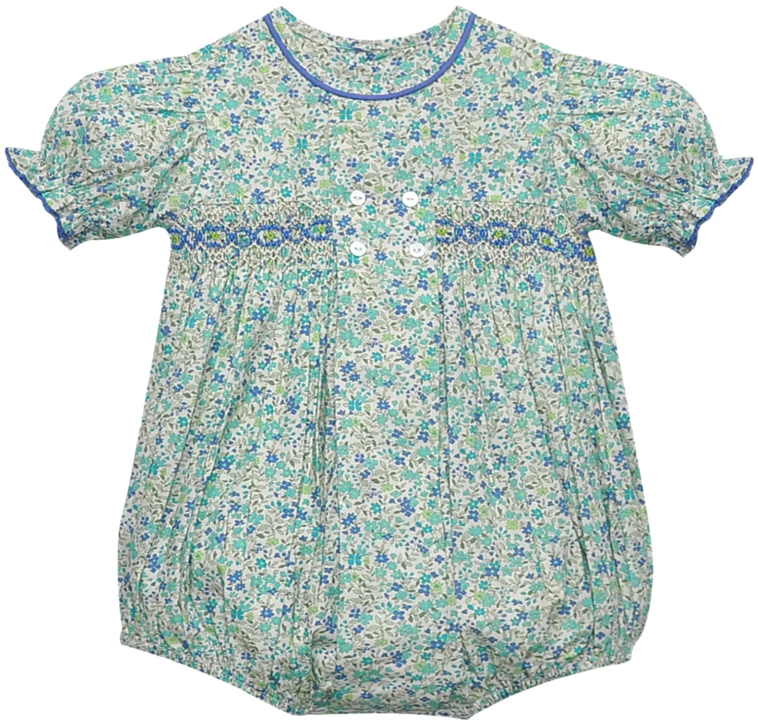 Ava Rose Bubble- Blue Flowers
