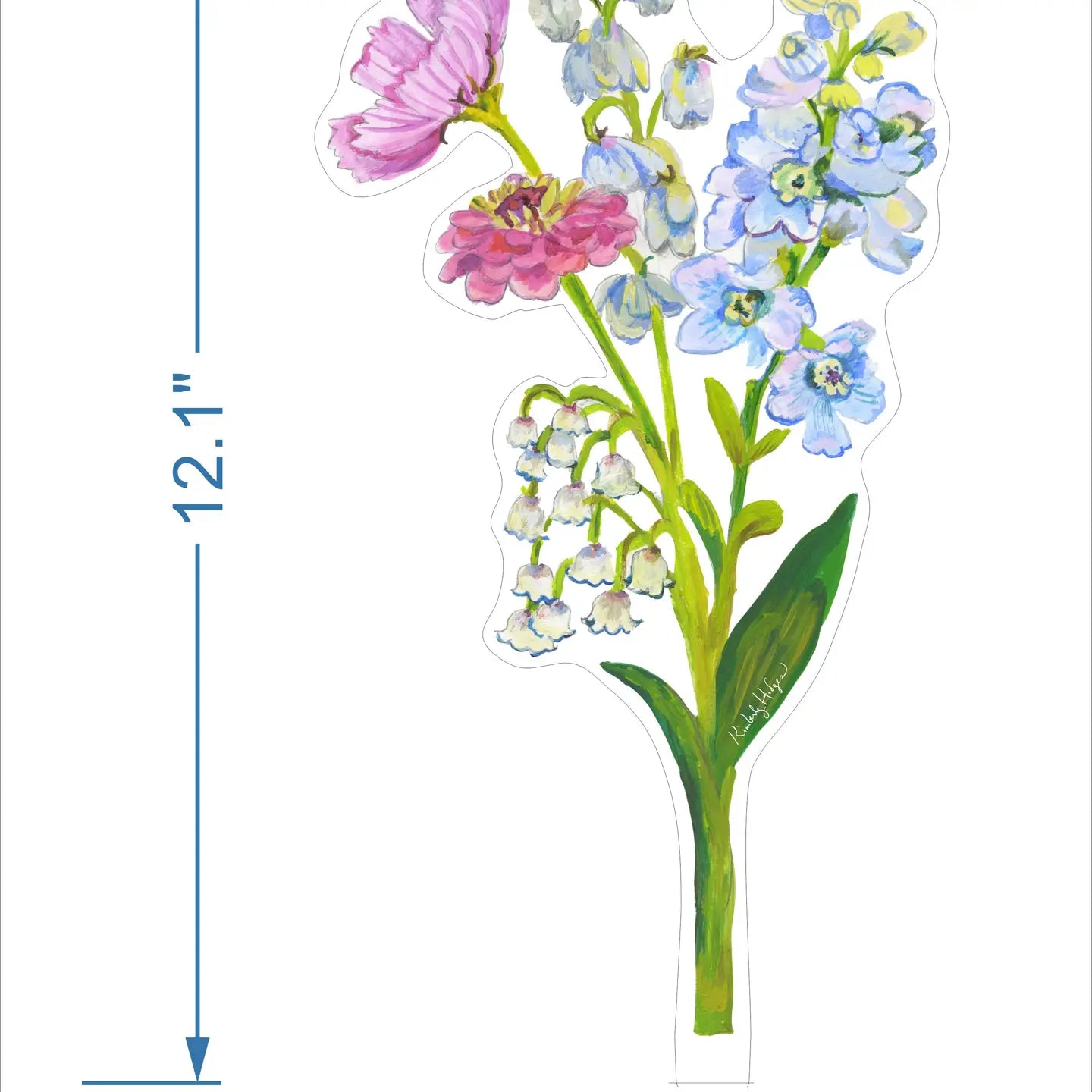 Acrylic Delphine Flower