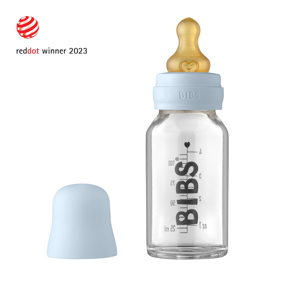 BIBS Baby Glass Bottle Complete Set - 110ml