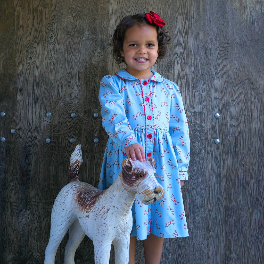 Puppy Button Front Dress & Bloomer
