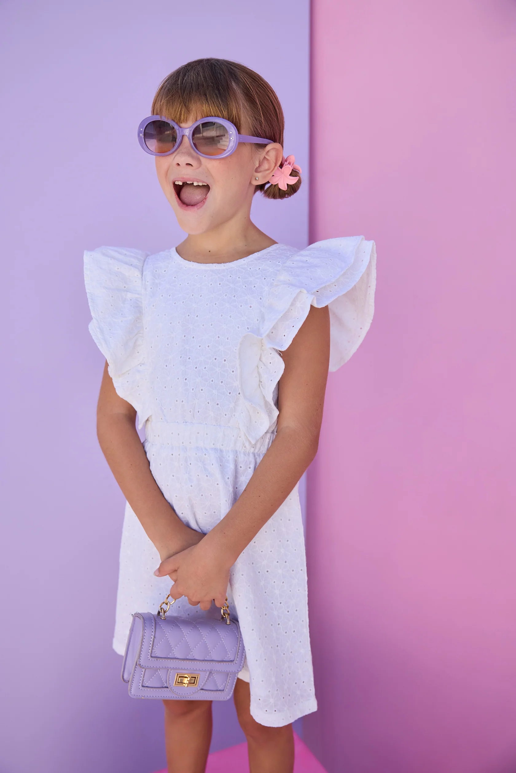 Sadie Dress- White Embroidery