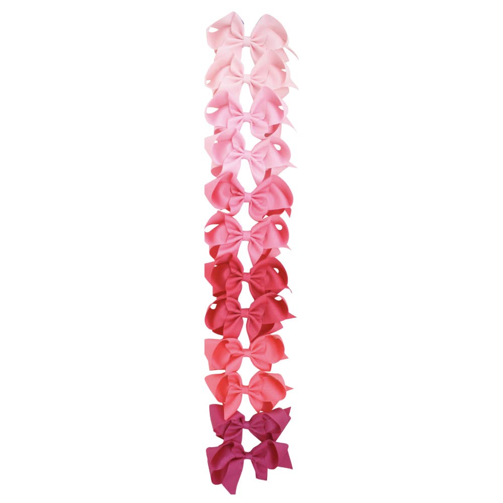Small (4 in) Perfectly Pink Grosgrain Bow