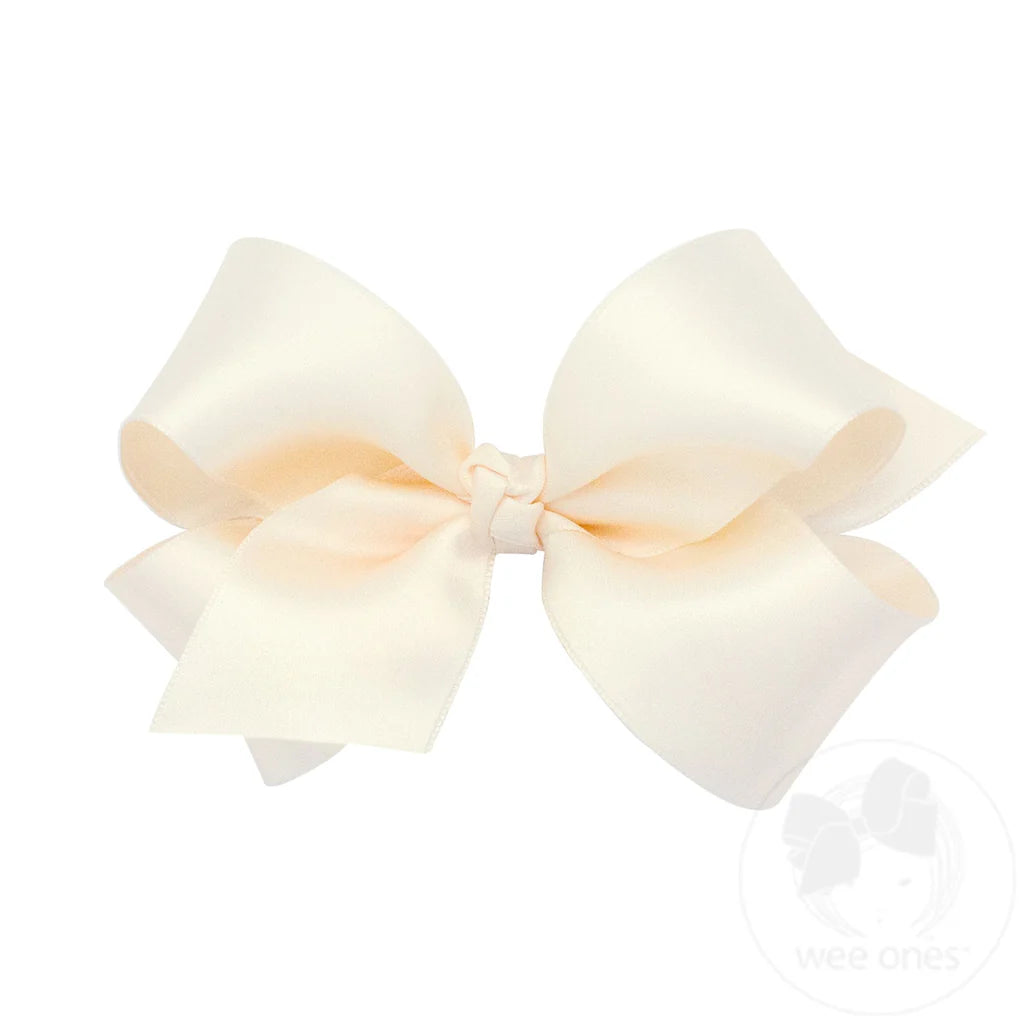 Medium French Satin Hair Bow (Knot Wrap)