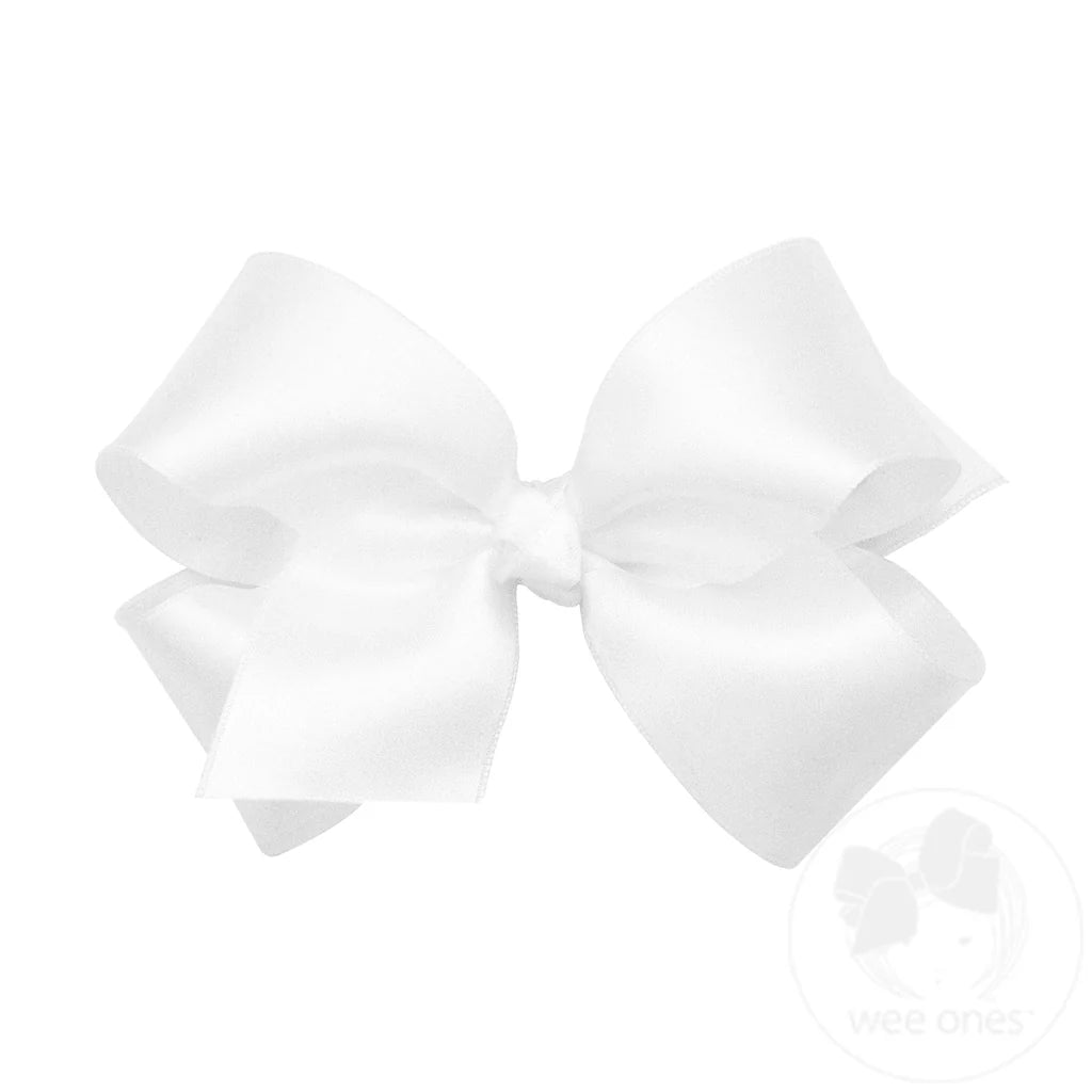Medium French Satin Hair Bow (Knot Wrap)