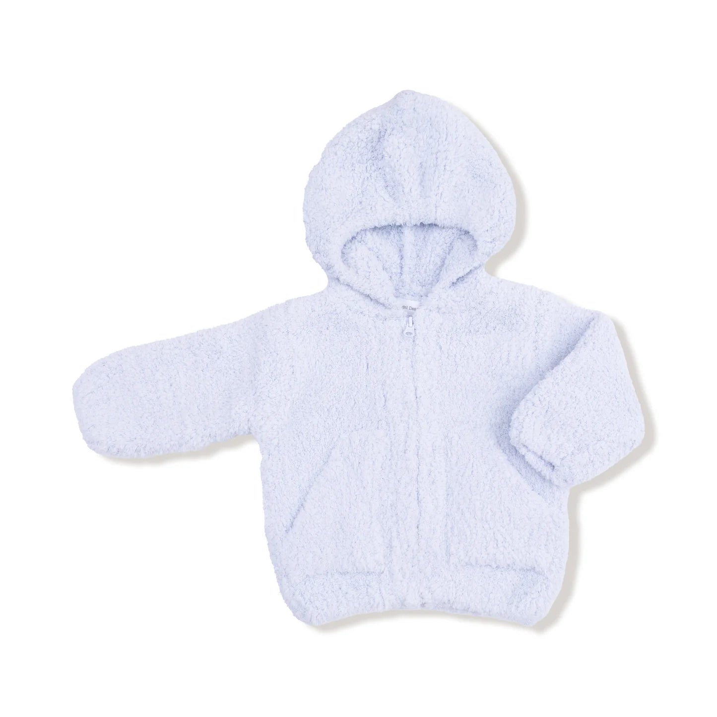 Light Blue Hooded Chenille Jacket
