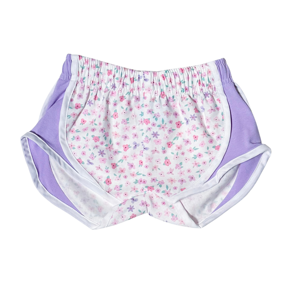 Pastel Floral / Lavender Side Shorts