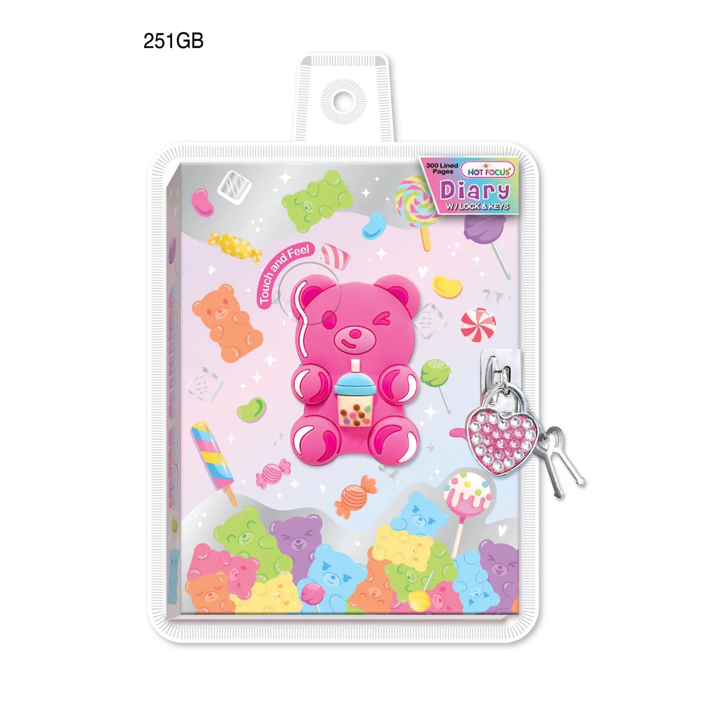 Diary with Lock and Keys, Gummy Bear