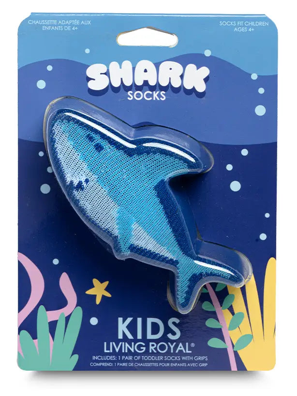 3D Packaged Crew Socks - Kids - Smiley Shark