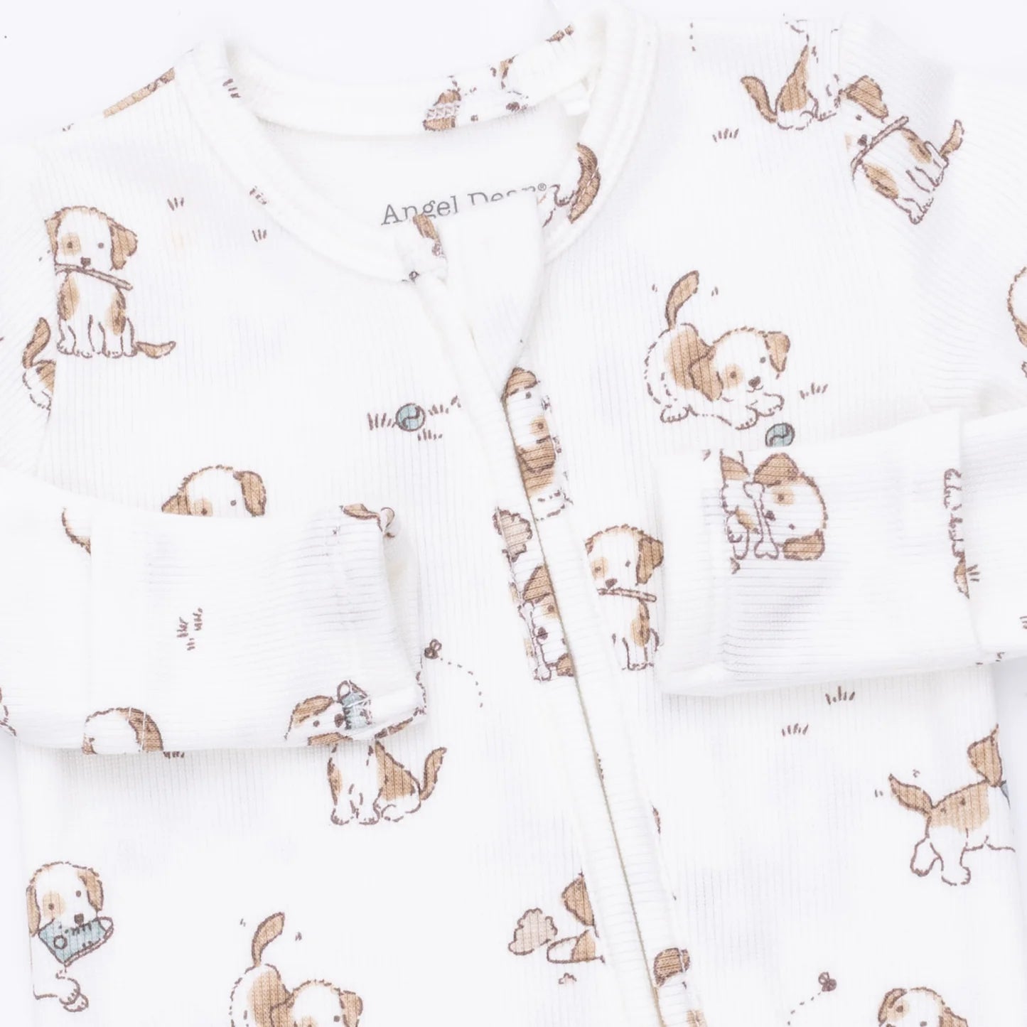 2 Way Zipper Footie- Explorer Puppy Blue