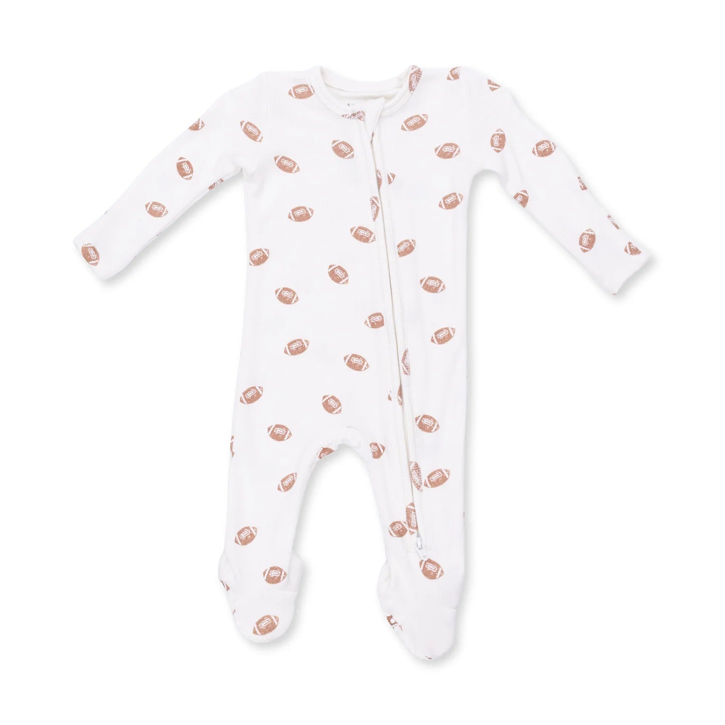 2 Way Zipper Footie- Mini Footballs
