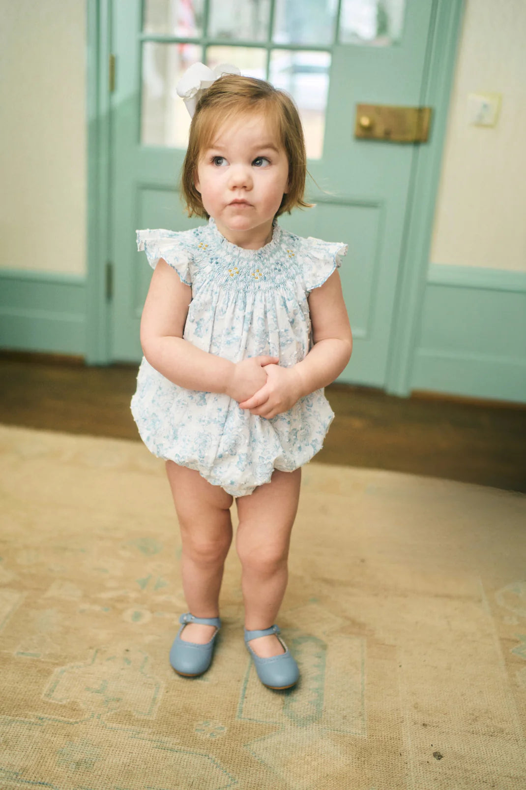 Daisy Bubble in Petal Swiss Dot