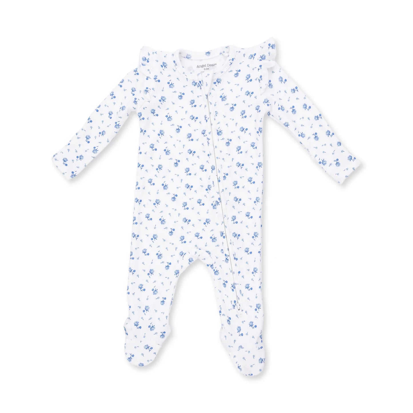 2 Way Ruffle Sleeve Zipper Footie- Joli Rosette
