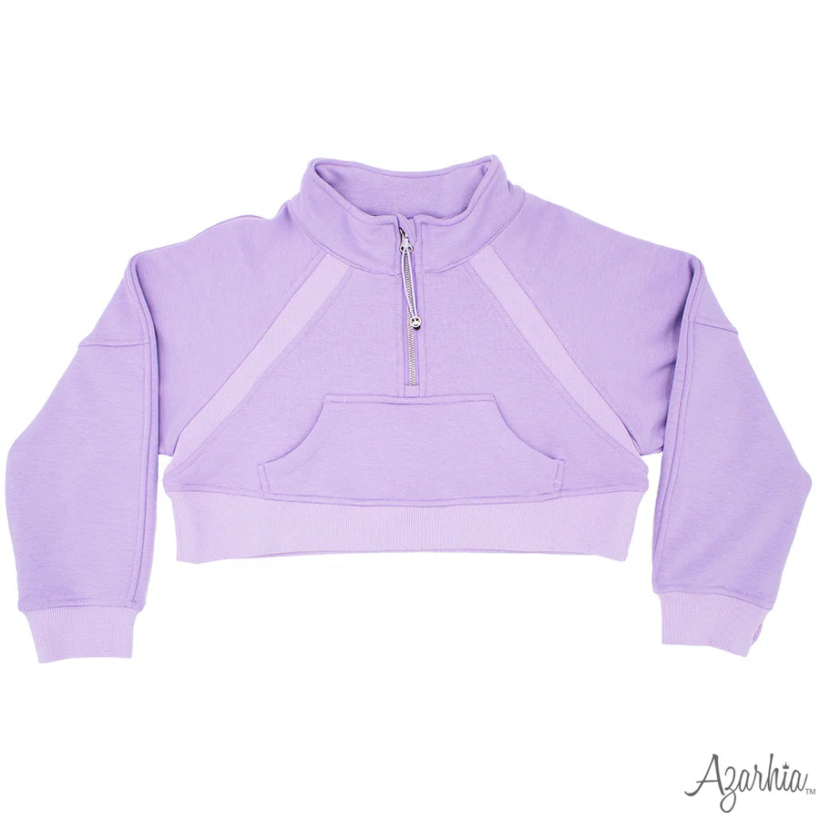 Cropped Quarter Zip Sweatshirt
