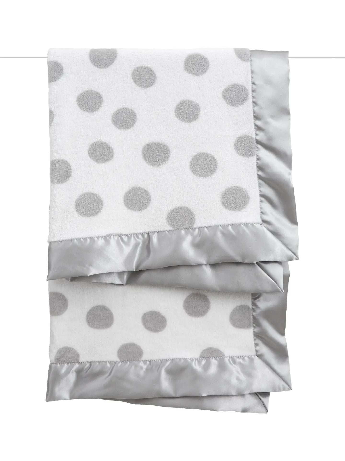Powder Plush Deluxe Dot Blanket- Silver