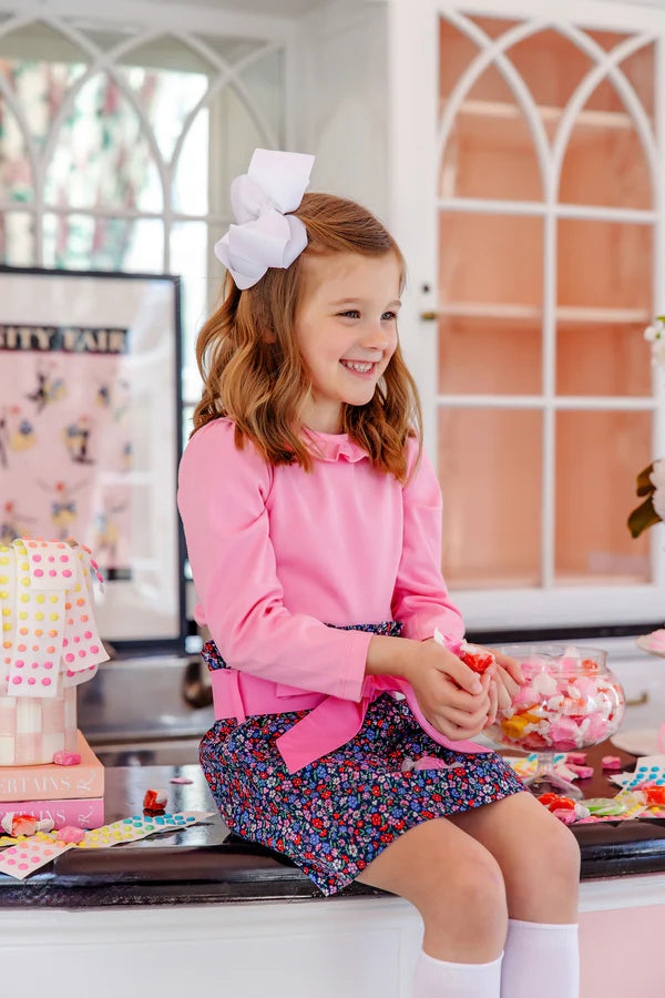 Reece Ruffle Top- Hamptons Hot Pink