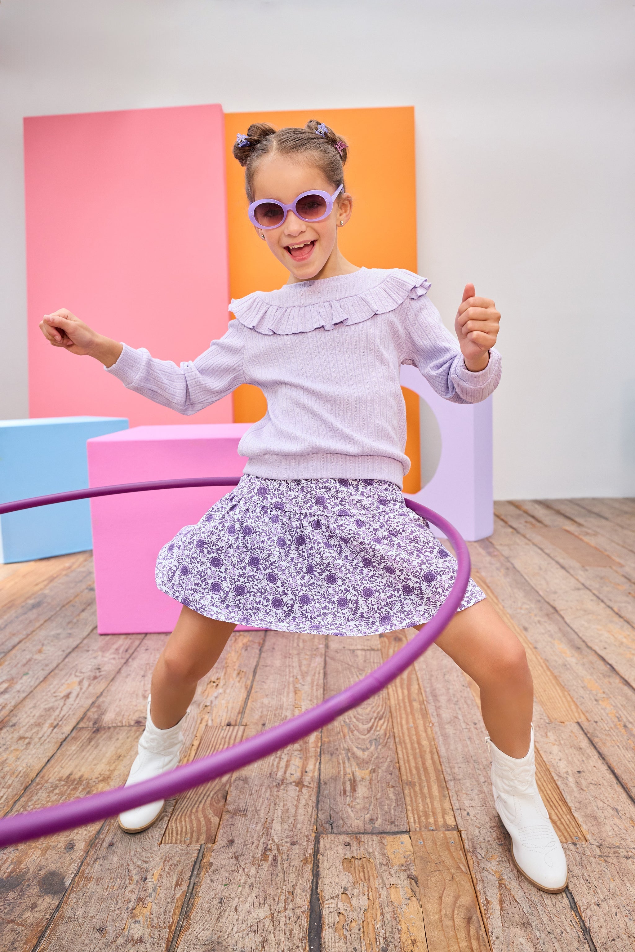 Sally Skort - Lavender Vine Floral