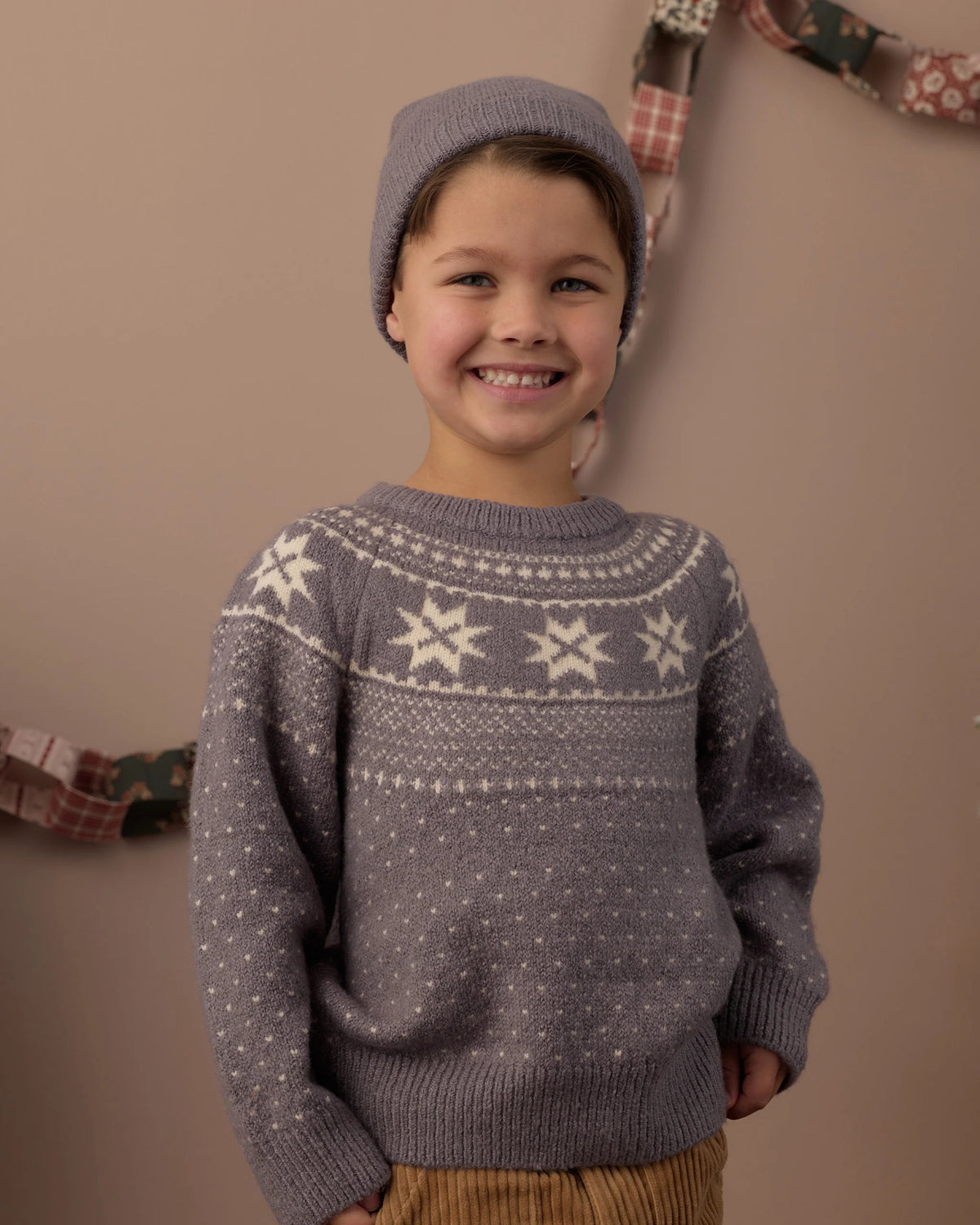 Fair Isle Sweater- Slate