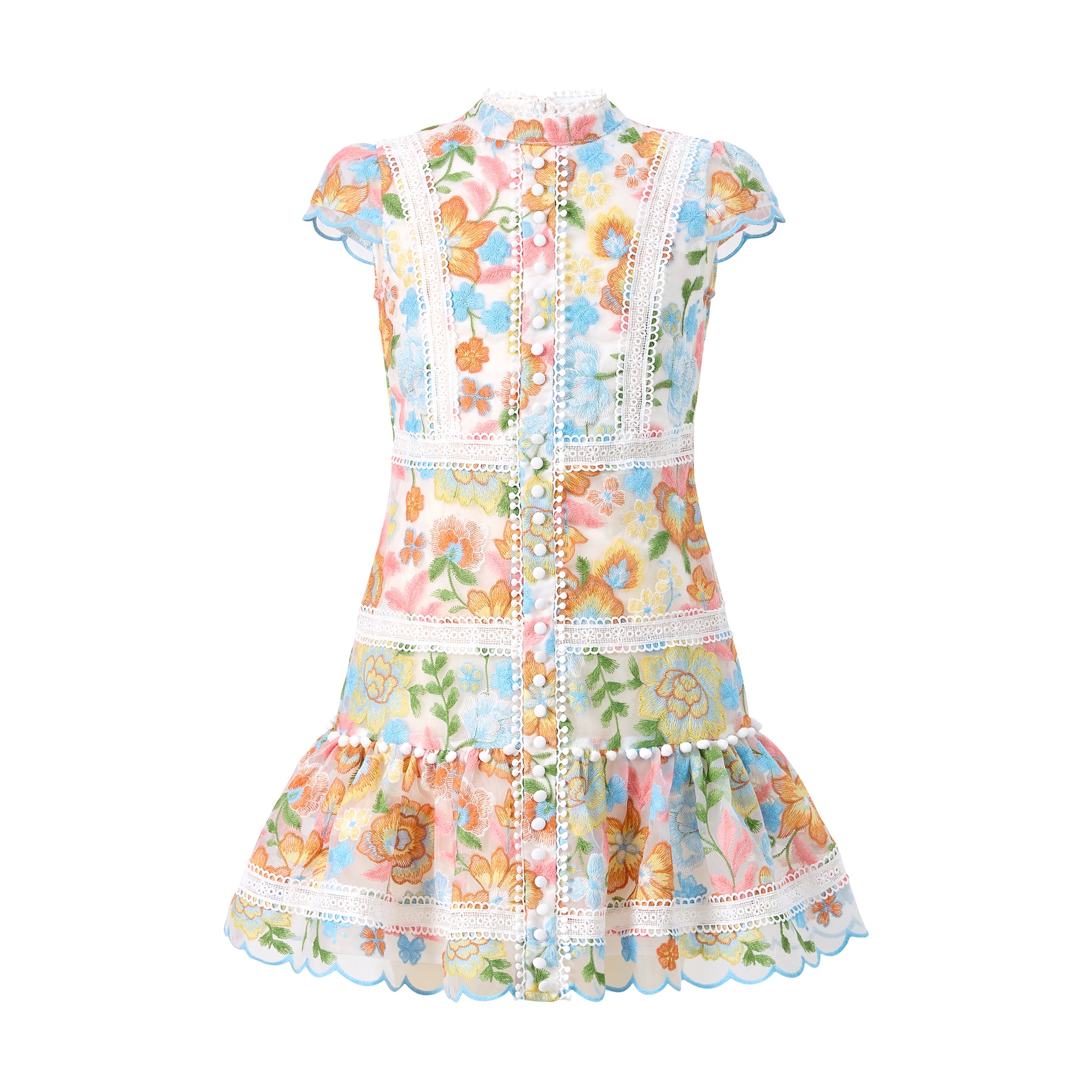 Piper Embroidered Mini Dress