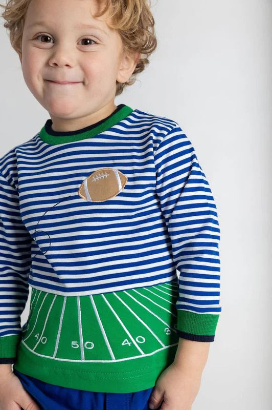 Stripe Knit Shirt With Football Field