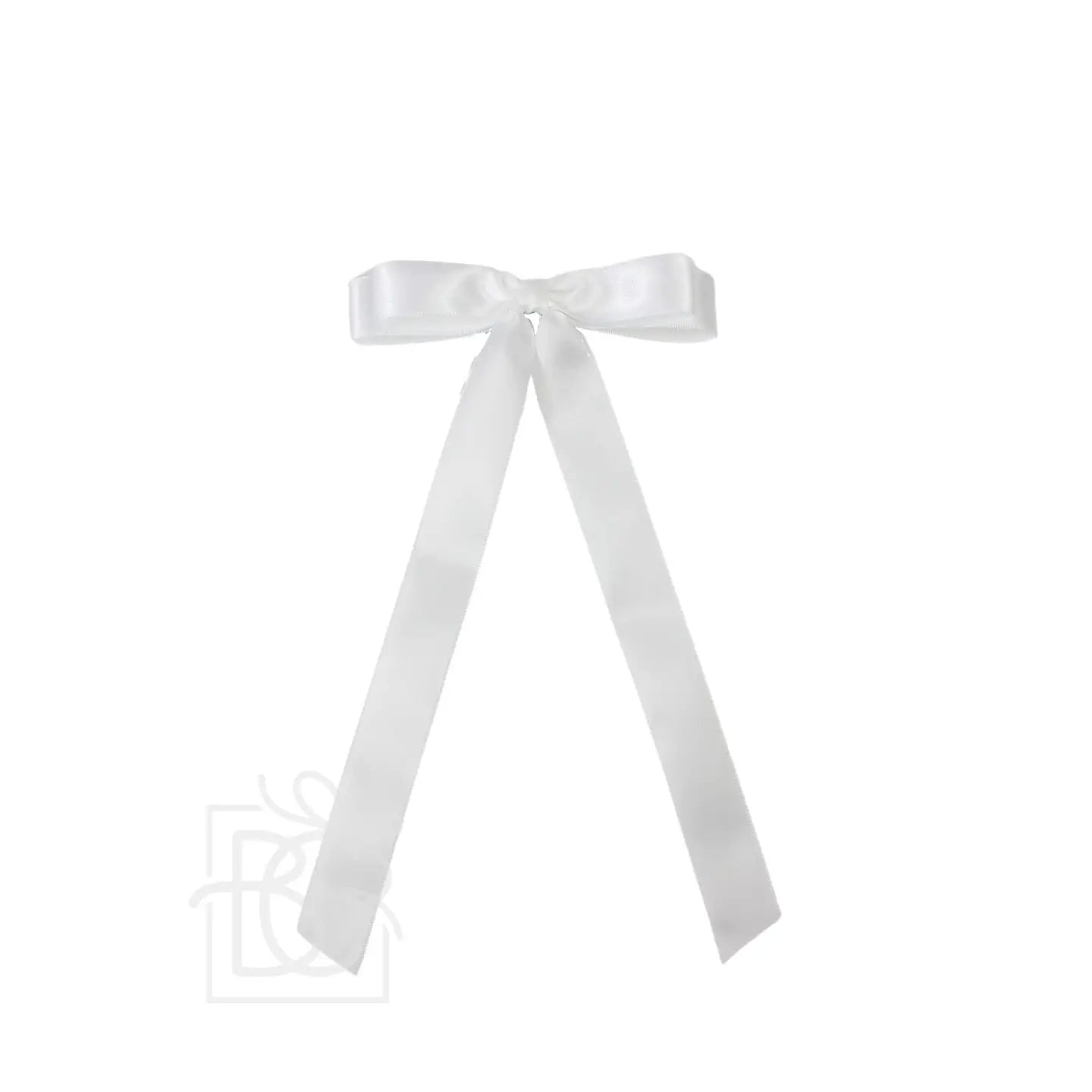 7/8" Satin Layered Tail Bow On Alligator Clip