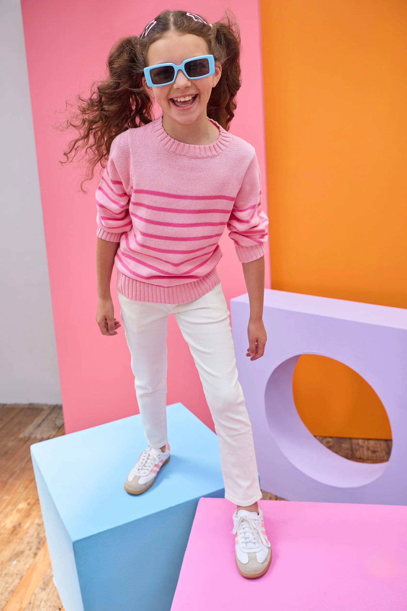 Striped Sweater- Pink