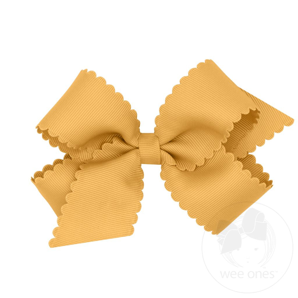 Medium Scalloped Edge Grosgrain Bow
