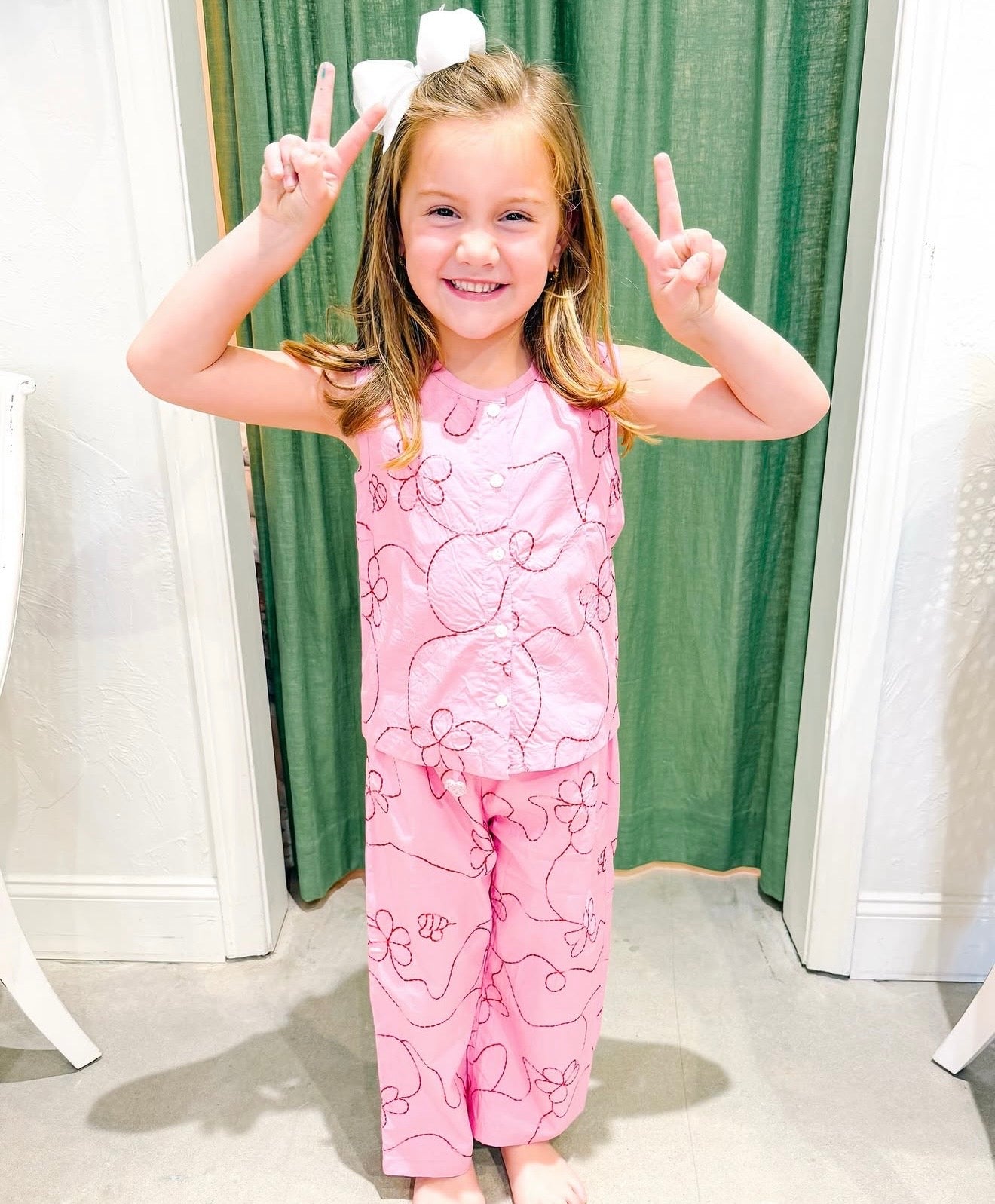 Bold Pink Jardin Pants Set