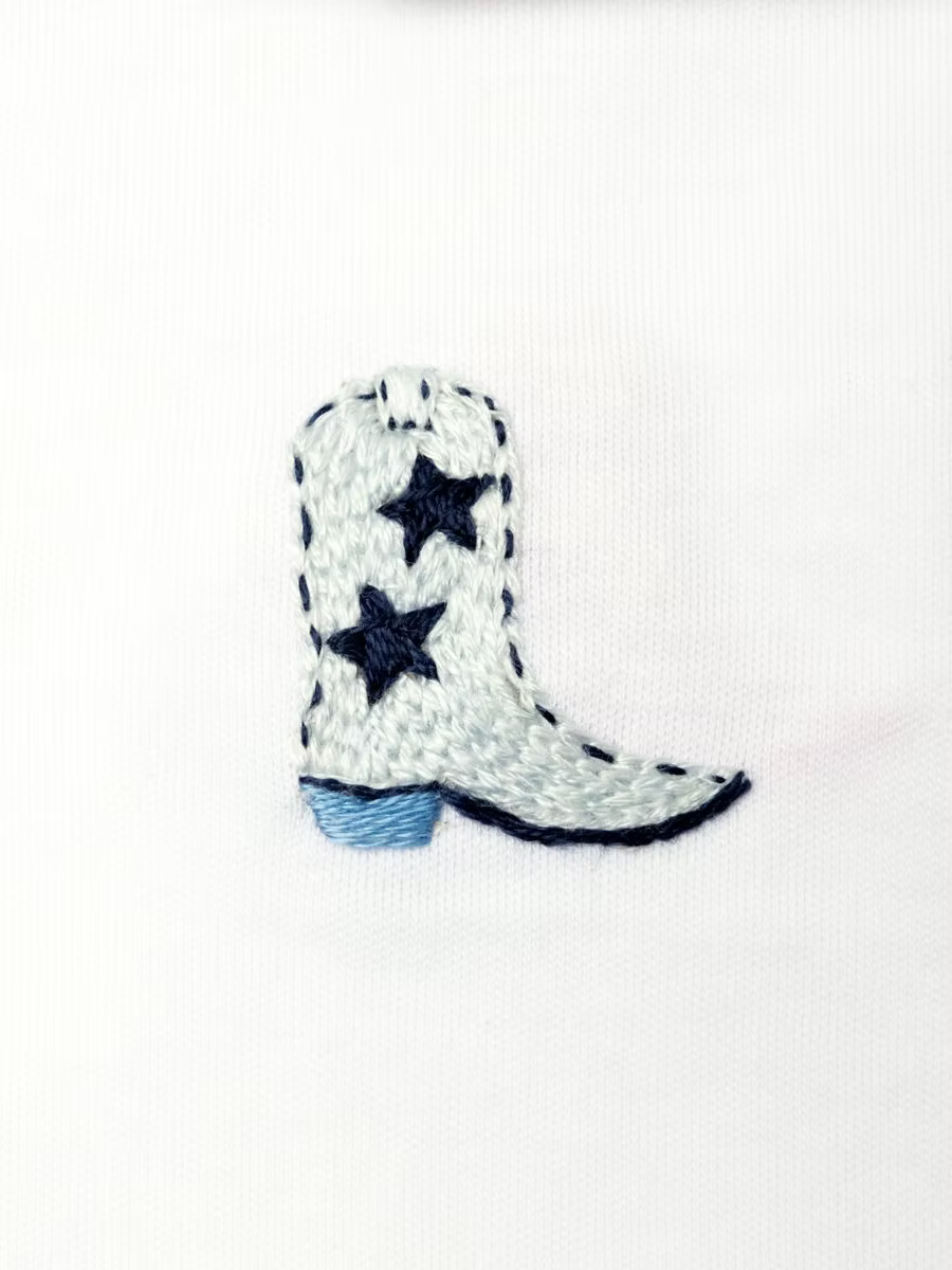 Cowboy Boot Striped Pima Polo