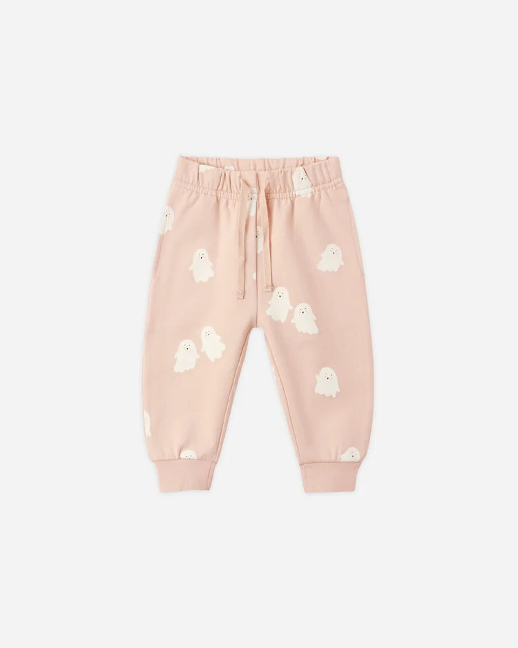 Relaxed Fleece Sweat Set- Pink Ghost