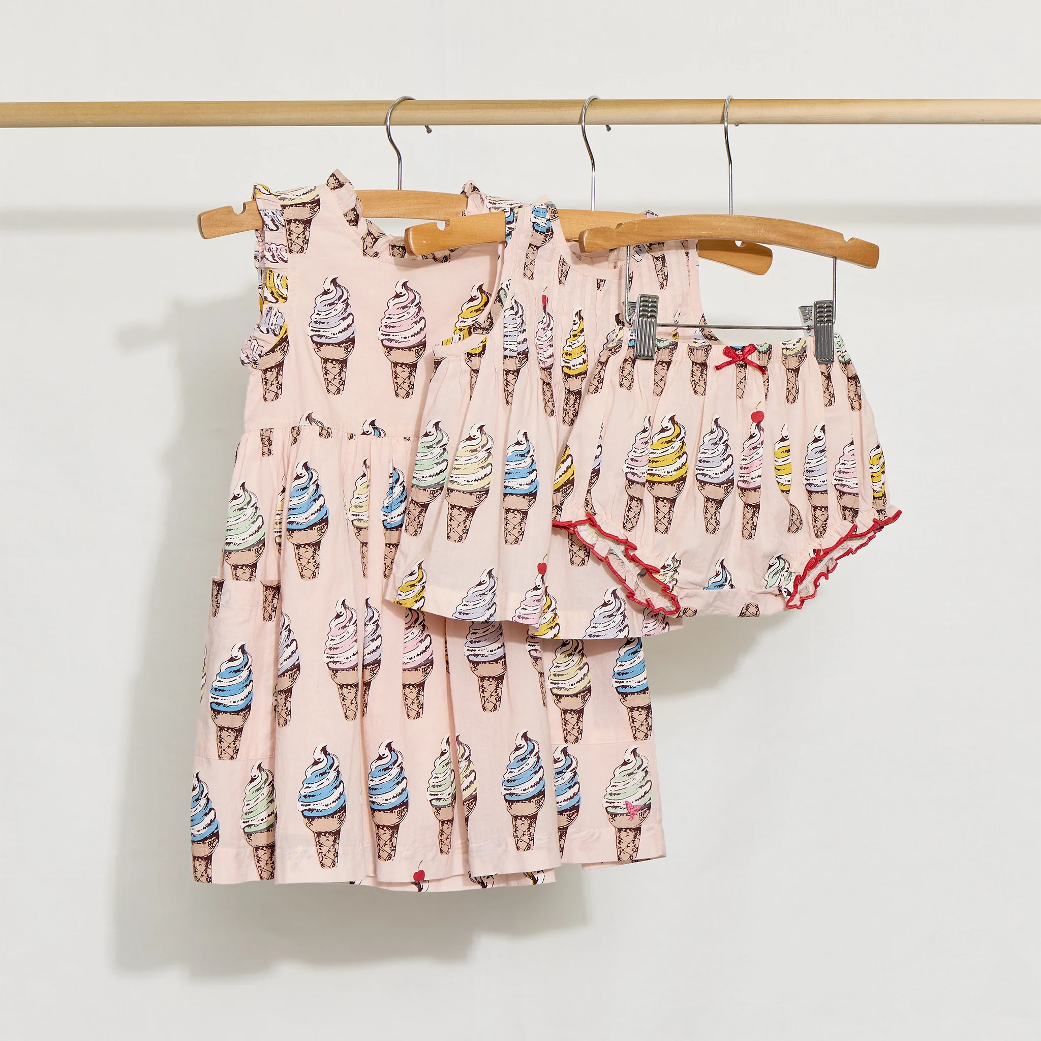 Baby Girls Jaipur Set- Pink Soft Serve