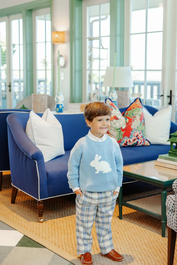 Seaton Intarsia Sweater- Sarasota Sky Bunny