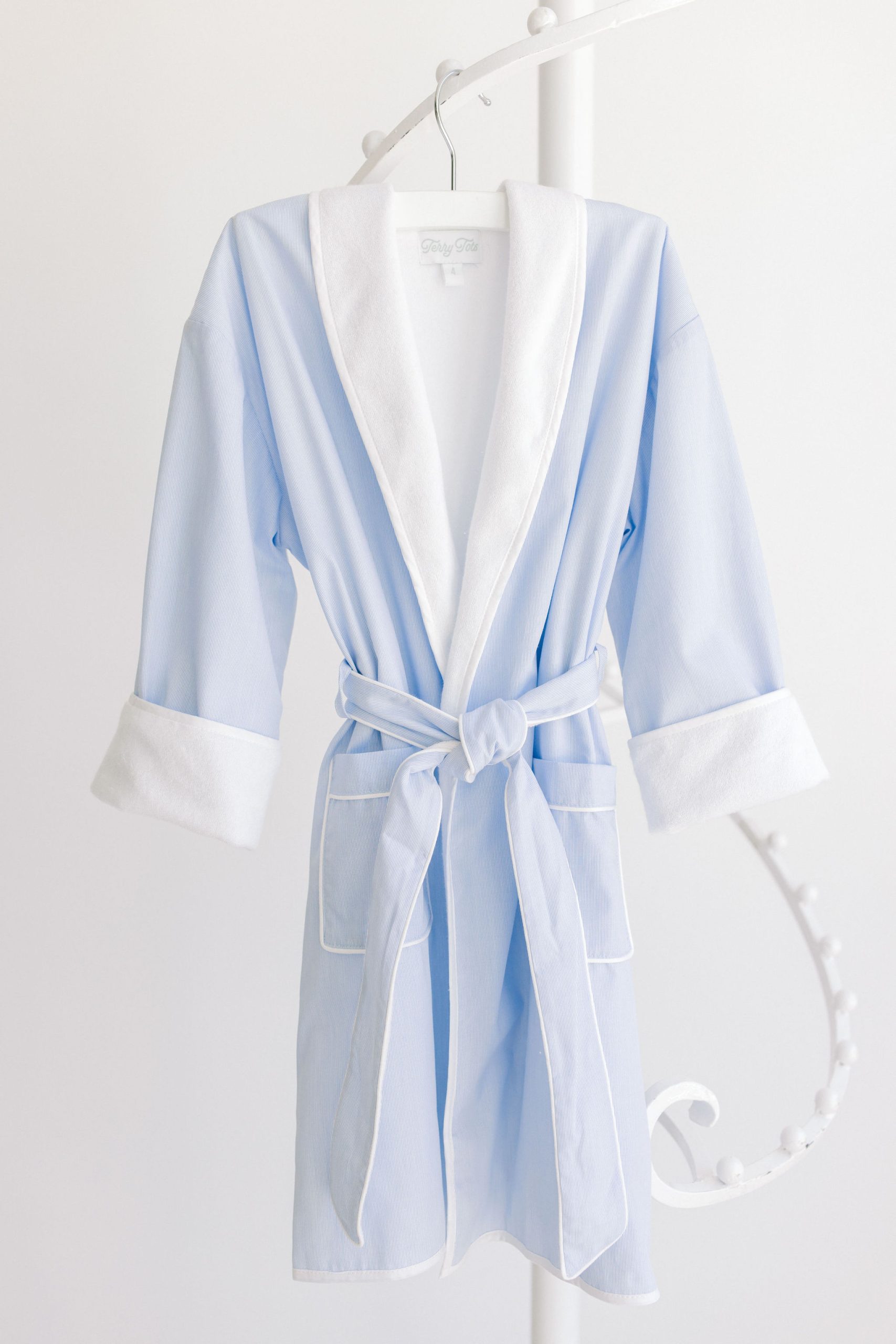 Bathrobe- Blue Pinstripe
