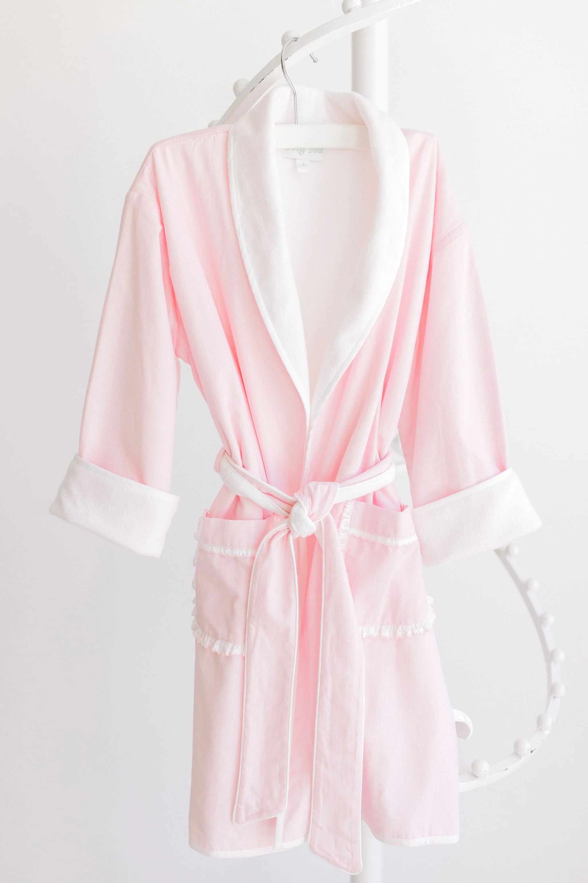 Bathrobe- Pink Pinstripe