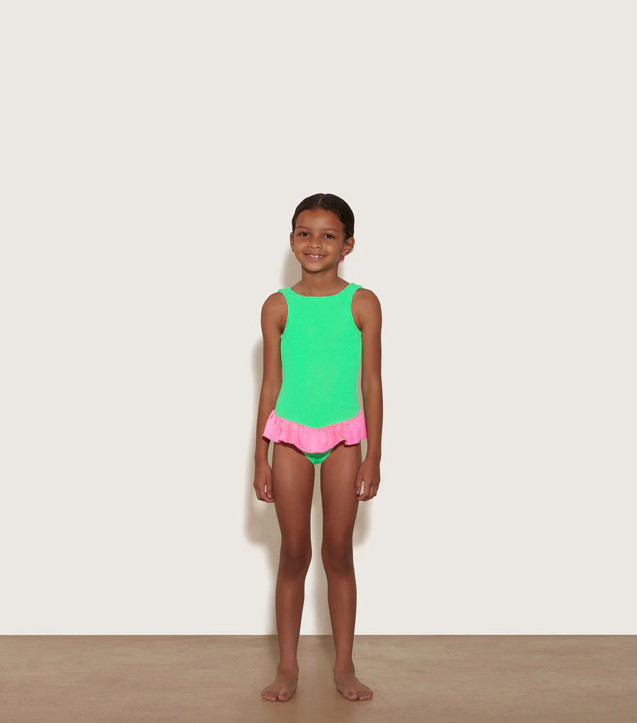 Kids Denise Swim (Ages 3 to 6)- Lime/Bubblegum