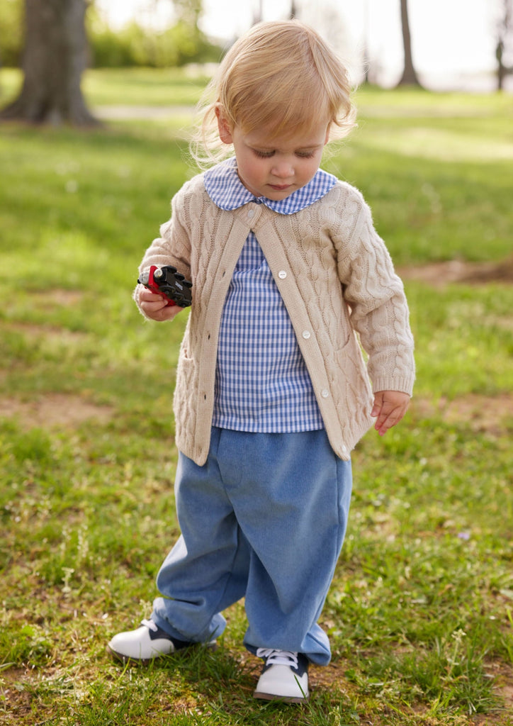 Little English | Banded Bow Pant - Red Corduroy 4T