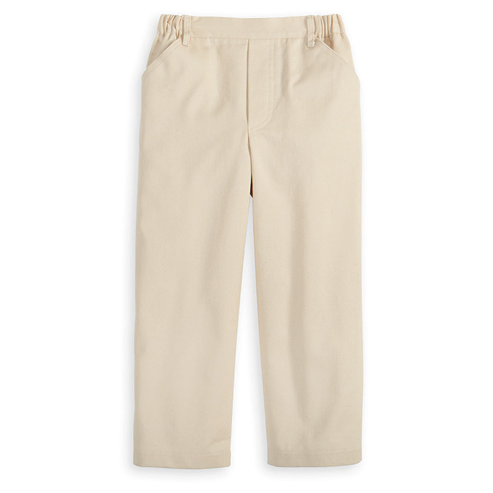 Stone Twill Faux Zip Pant