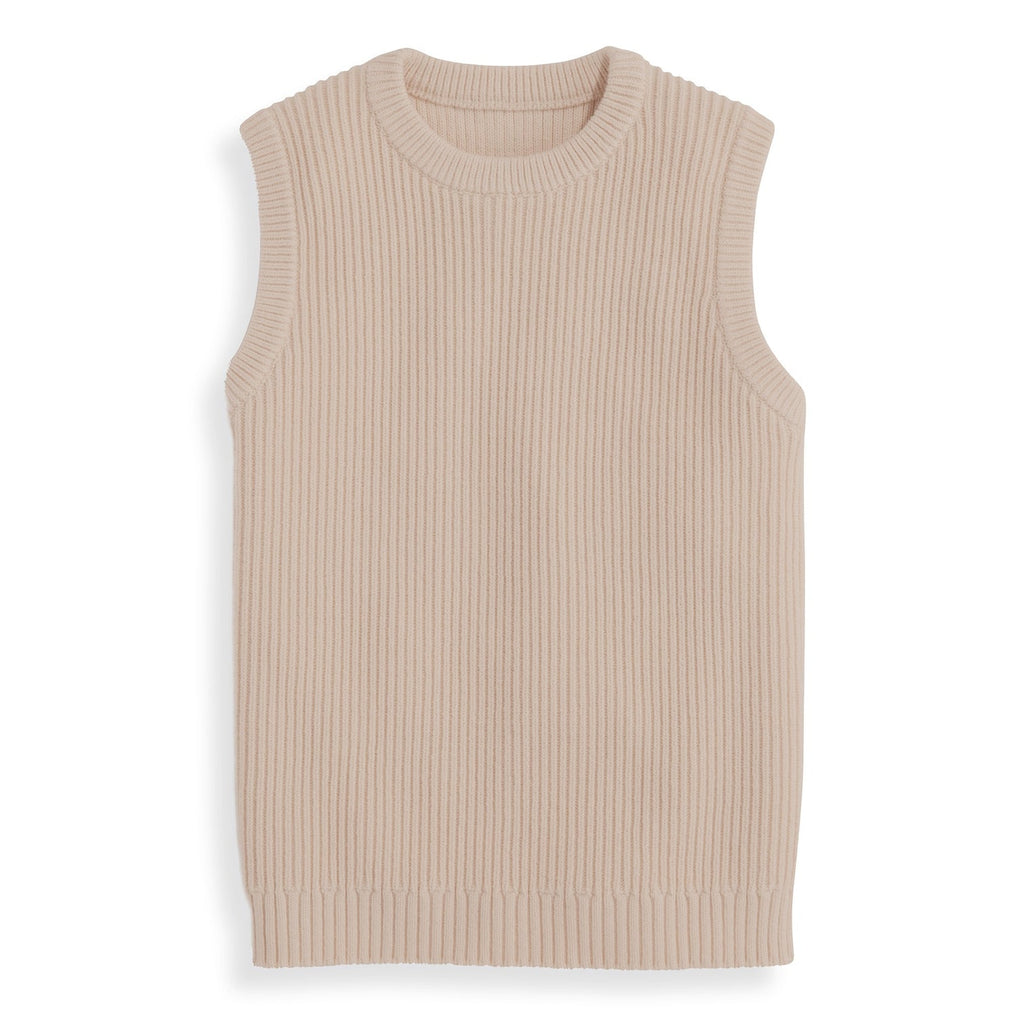 Cashmere Blent Vest - Vellum