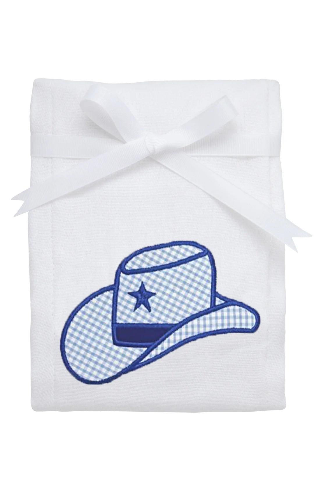 Cowgirl/Cowboy Applique Burp Cloth